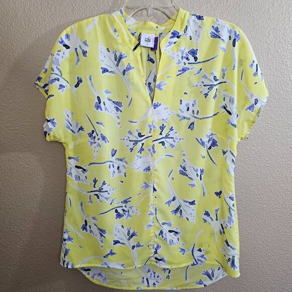 CABI #5213 Stevie Sunny Days Yellow Floral Blouse~Size S - Picture 3 of 10